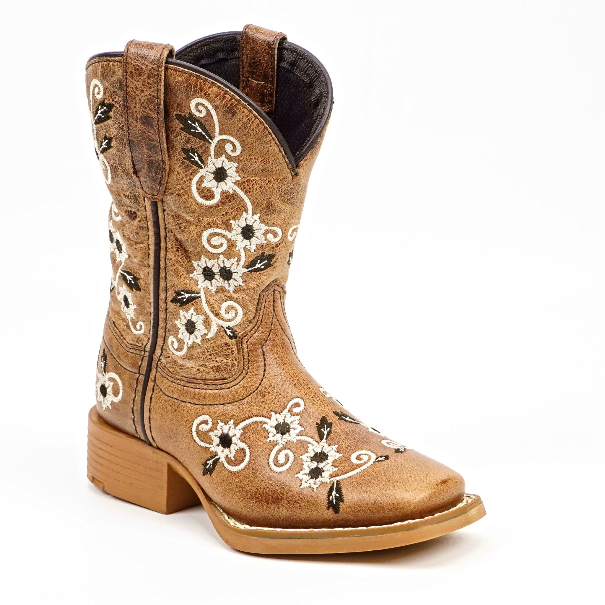 Kids Cowboy Boots - Brown - Square Toe (TCK018)