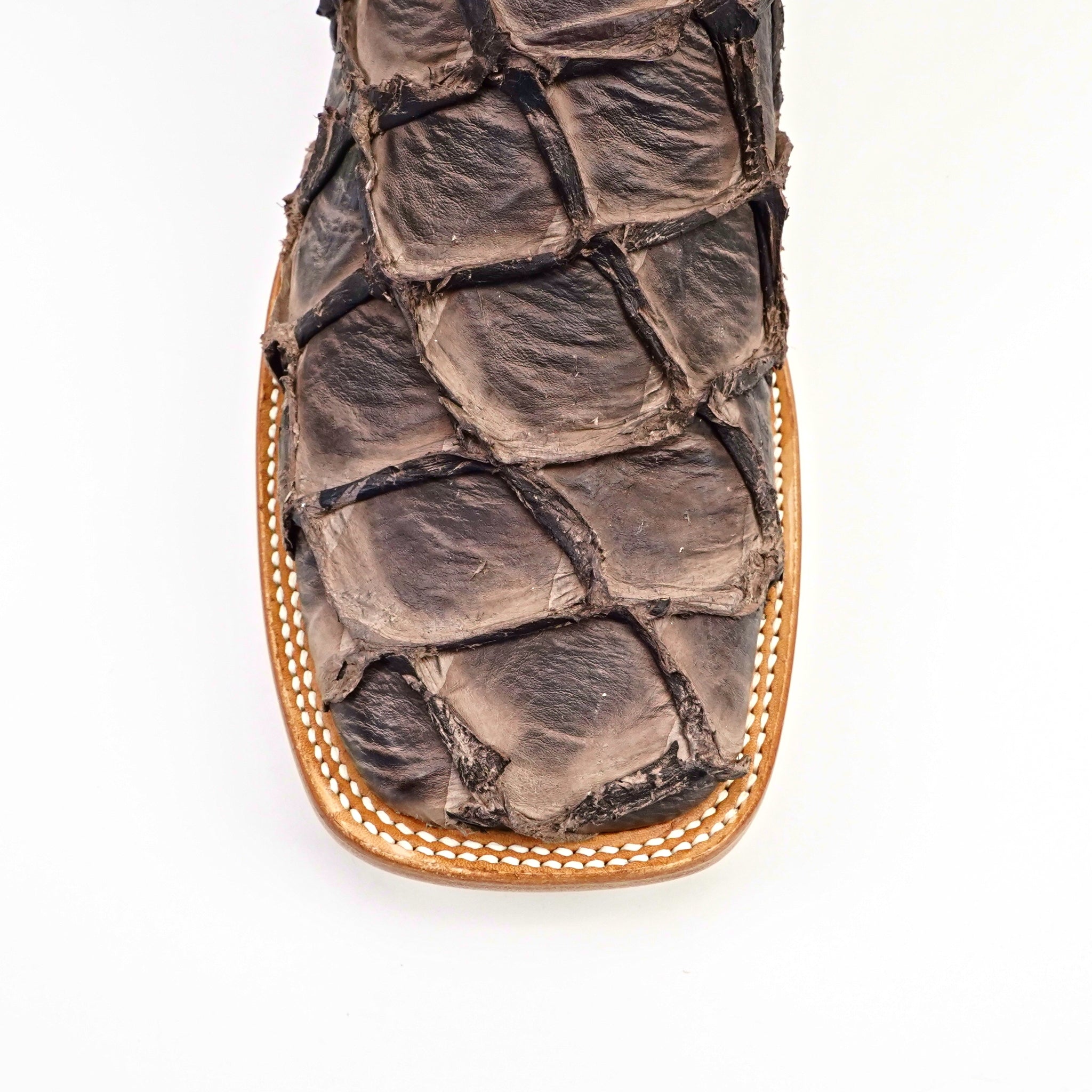 Butch Pirarucu Fish Boots - Matte Brown - Square Toe