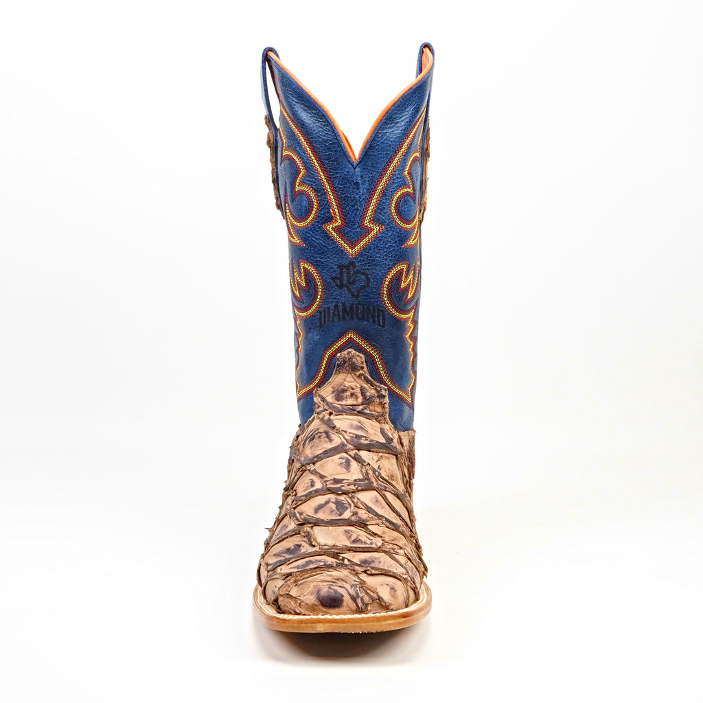 Butch Pirarucu Fish Boots - Matte Sand - Square Toe