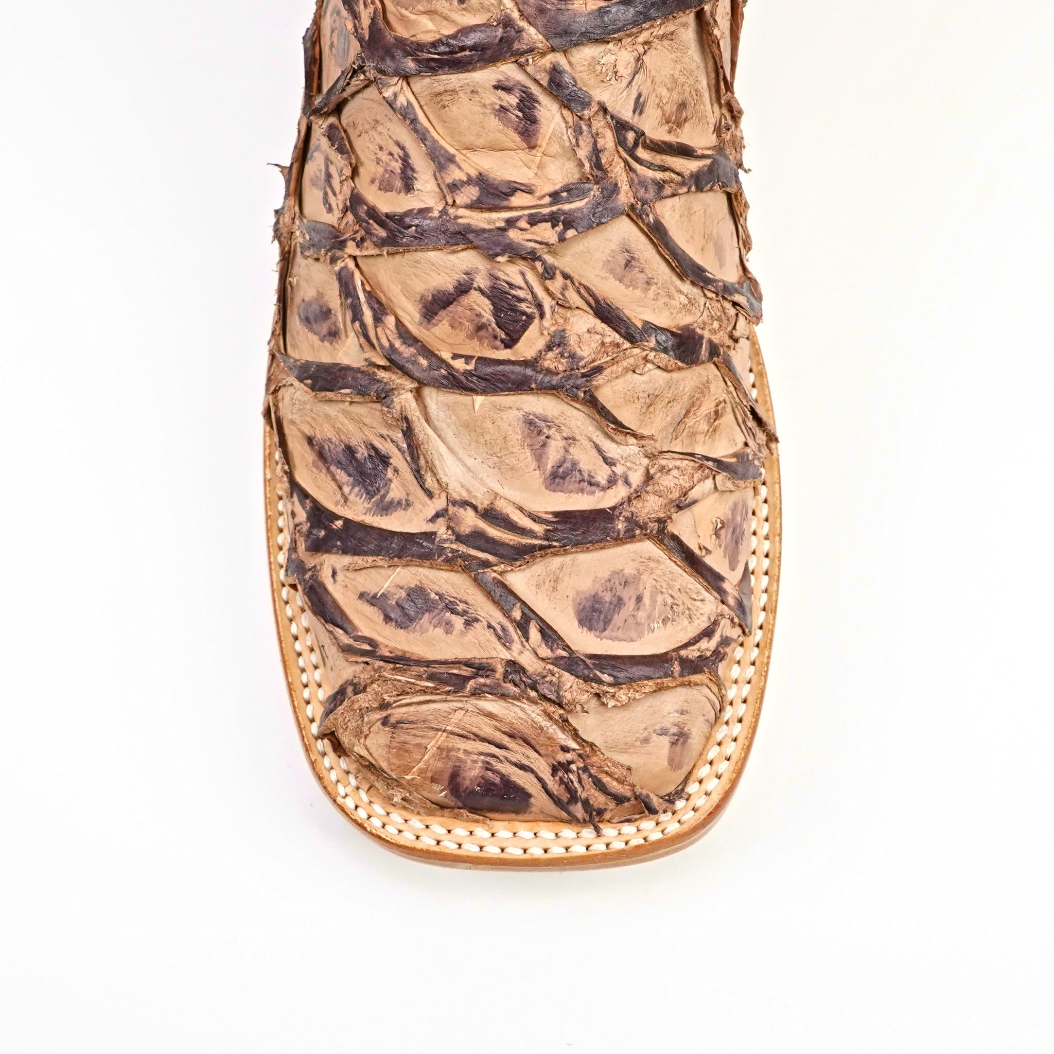 Butch Pirarucu Fish Boots - Matte Sand - Square Toe