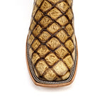 Pirarucu Orix - Embossed Leather - Square Toe (E687)