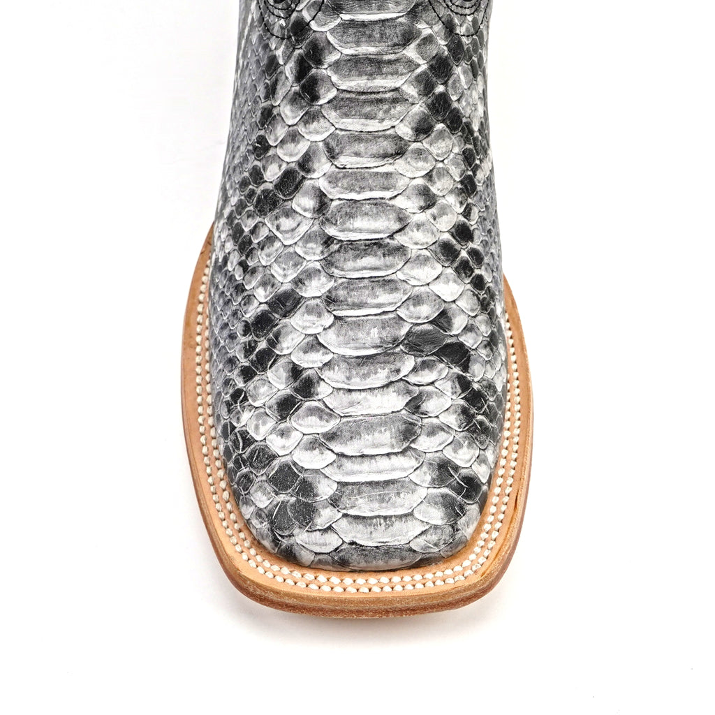 Python Natural - Embossed Leather - Square Toe (E913)