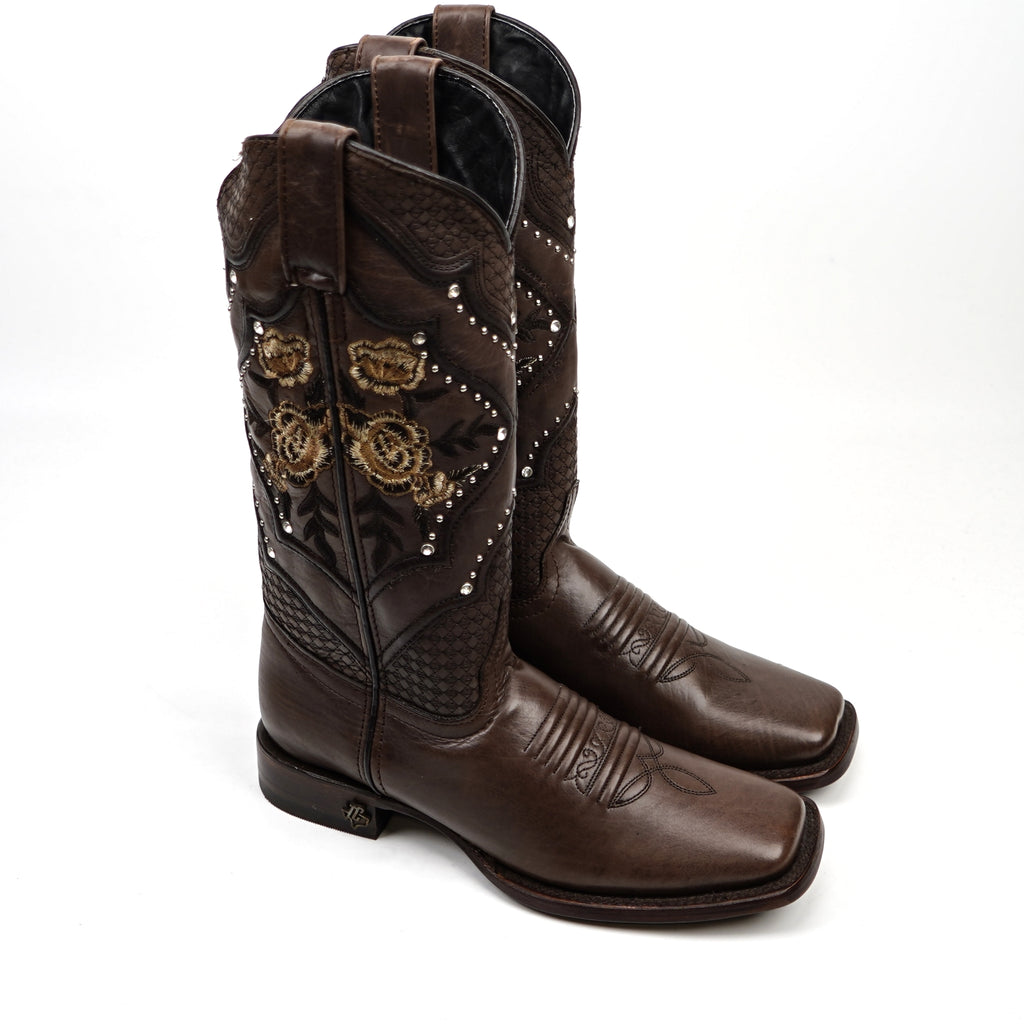 Cleyton Brown Cowgirl Boots - Short Shaft - Rodeo Toe (E847)