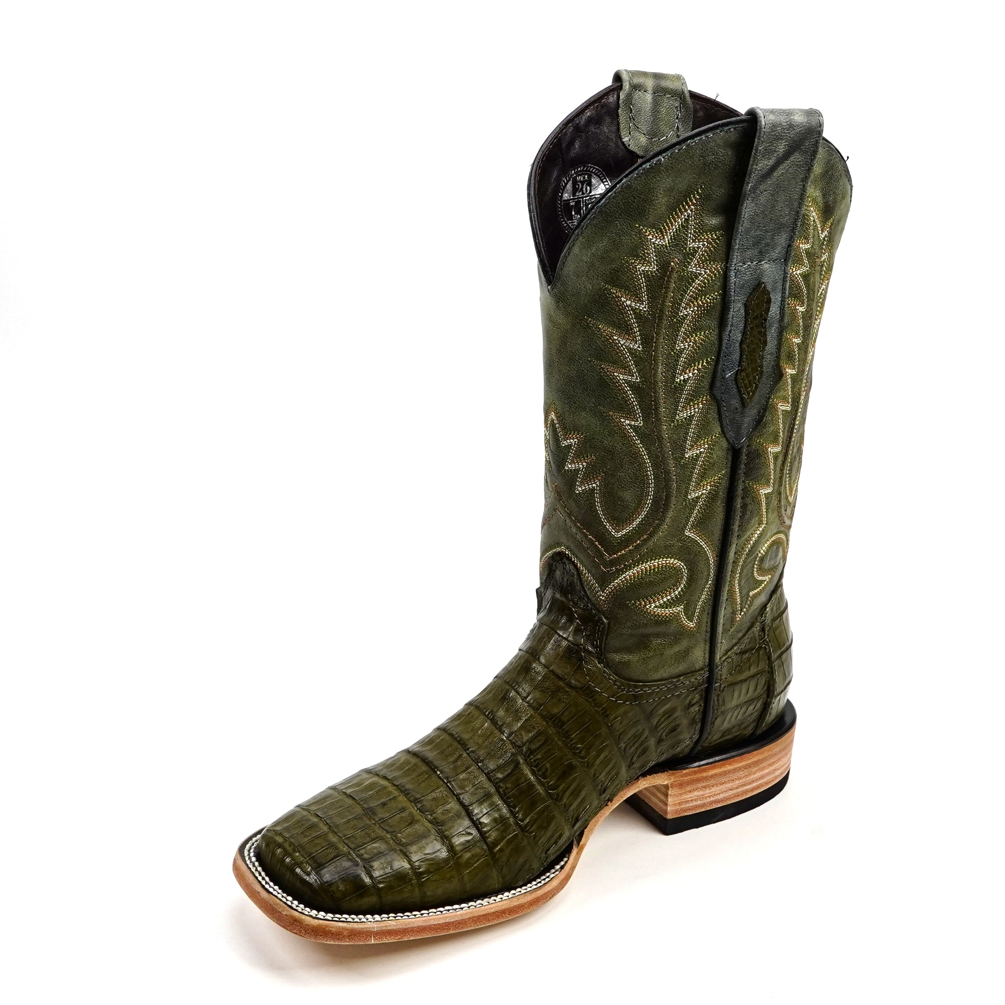 Rhodes Caiman Belly Boots - Agave - Square Toe (LM10)
