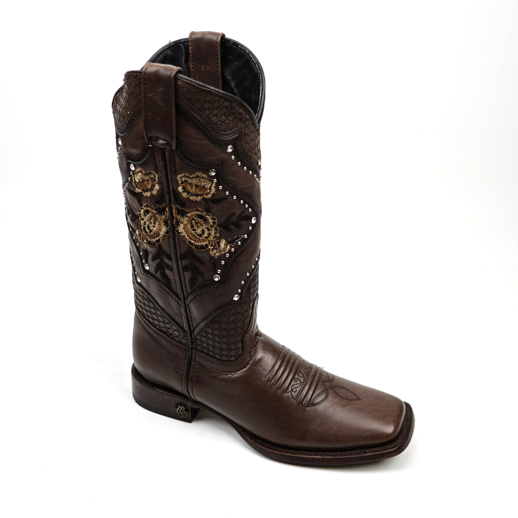 Cleyton Brown Cowgirl Boots - Short Shaft - Rodeo Toe (E847)