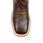 Shrunken Calf Brown Cowboy Boots - Square Toe (E083)