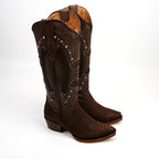 Python Tamarind Cowgirl Boots - Tall Shaft - Snip Toe (E31)
