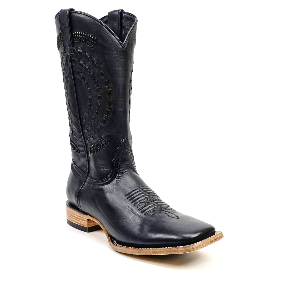 Clayton Black Cowboy Boots - Square Toe (E944)