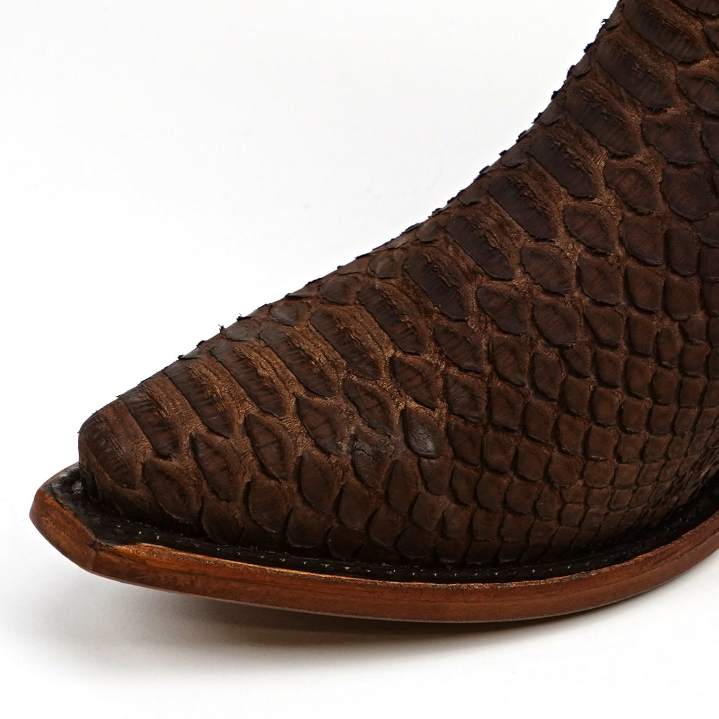 Python Tamarind Cowgirl Boots - Tall Shaft - Snip Toe (E31)