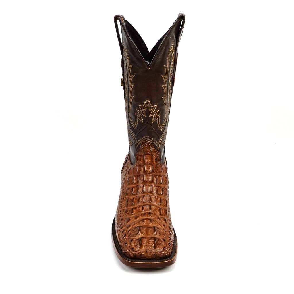 James Alligator Head Boots - Antique - Square Toe (AP50)