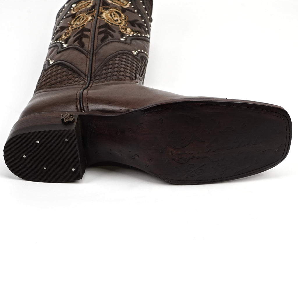 Cleyton Brown Cowgirl Boots - Short Shaft - Rodeo Toe (E847)