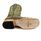 Austin Ostrich Boots - Agave - Square Toe (AV20)