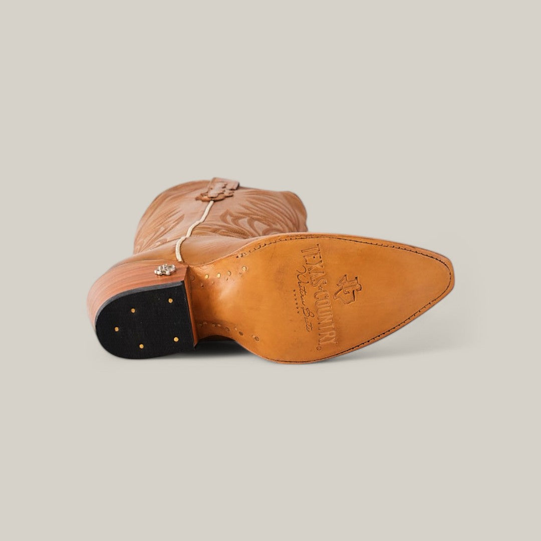 Kellie Clayton Gold Leather Sole - Tall Shaft - Snip Toe