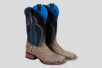 Ranger Caiman Hornback Boots - Gray - Square Toe
