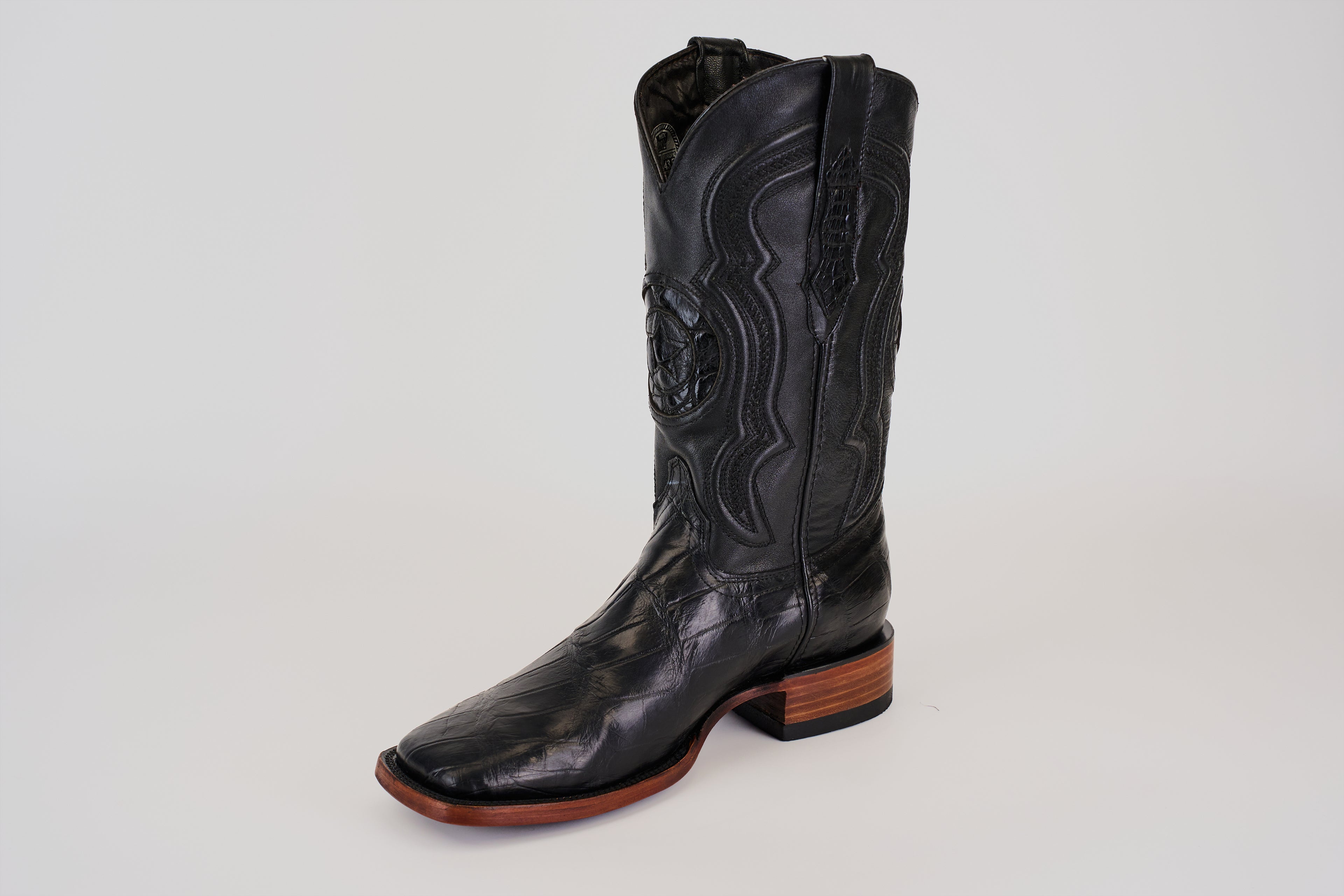 James Alligator Belly Boots - Black - Square Toe (LG10)