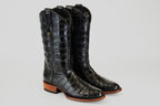 James Full Alligator Boots - Black - Round Toe (FU220)