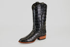 James Full Alligator Boots - Black - Round Toe (FU220)