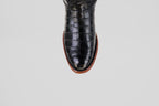 James Full Alligator Boots - Black - Round Toe (FU220)