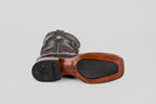James Alligator Head Boots - Black - Square Toe (AP50)