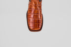 James Alligator Hornback Boots - Brandy - Square Toe (LG10)
