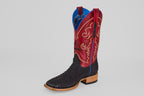 Braxton Python Boots - Matte Black - Square Toe