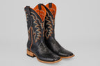 Braxton Python Boots - Black - Square Toe