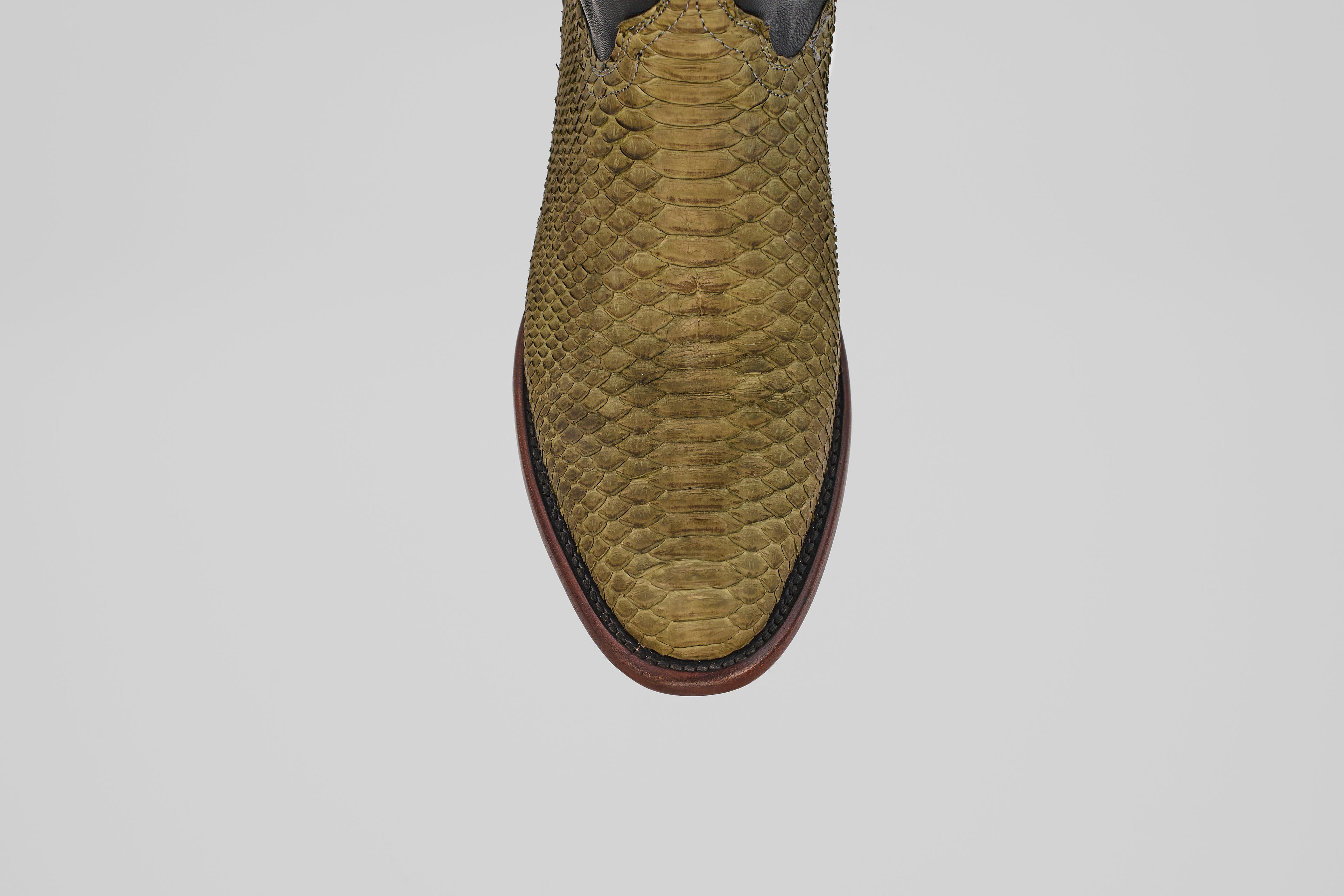 Tanner Python Boots - Jungle - Roper Toe (PN240)