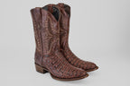 Rhodes Caiman Hornback Boots - Tobacco - Round Toe (LM220)
