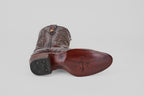 Rhodes Caiman Hornback Boots - Black Cherry - Round Toe (LM220)