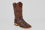 Connor Pirarucu Fish Boots - Rustic Cognac - Square Toe (PZ60)