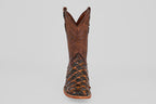 Connor Pirarucu Fish Boots - Rustic Cognac - Square Toe (PZ60)