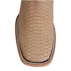 Tanner Cappuccino Python Boots - Square Toe (PN30)
