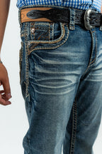 Western Blue - Men's Straight Leg Denim Jeans (WJ2365)