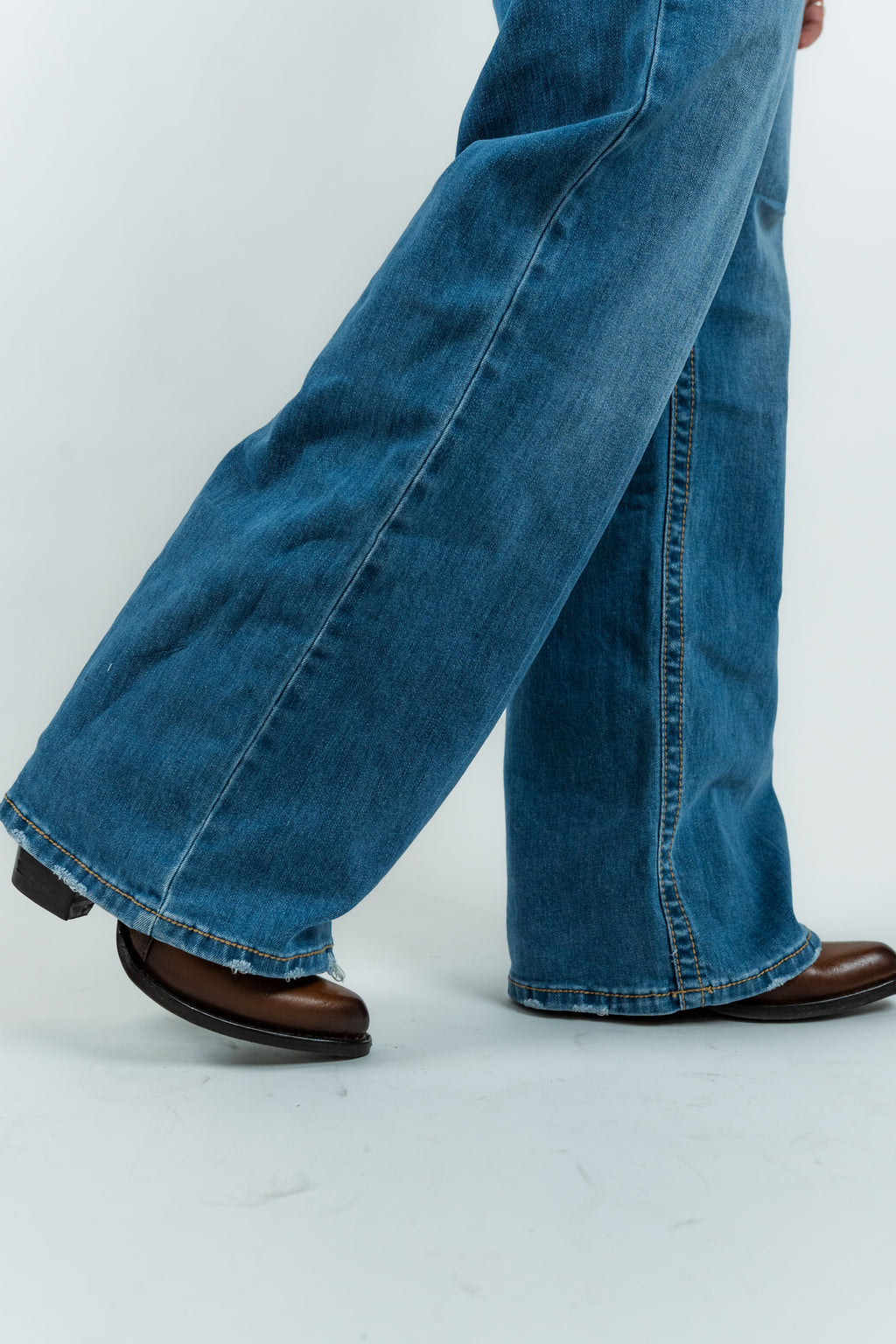 Western Blue - Women's Boot Cut Denim Jeans (W242-TS33)