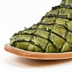 Connor Pirarucu Fish Boots - Agave Green - Square Toe (PZ60)